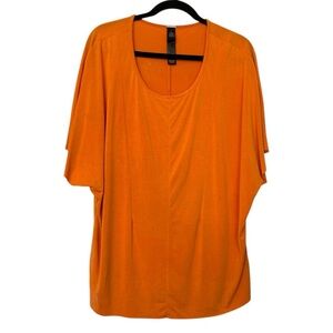 Chico’s Black Label Flowy Tunic Blouse Orange